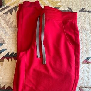 Figs Zamora Red Joggers